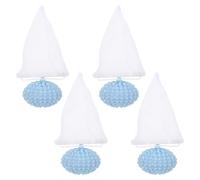 Vaguelly Collecteur de Poil Animaux Machine A Laver Flottant, Lot de 4pcs en Pp et Polyester, Facile à Nettoyer, Réduit la Dispersion des Poils la Machine à Laver
