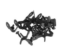 Vaguelly Crochets Mini en Acier Inoxydable Noir, Lot de 20, Fixation avec Vis, Robustes pour Rangement Cuisine et Entrée