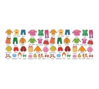 Vaguelly Étiquettes De Classification Des Vêtements Enfants 18.50In X 12.60In Stickers Amovibles Avec Images Pour Organiser Armoire Et Commode Optimiser Rangement
