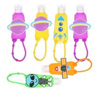 Vaguelly Flacons Portables Couleur Aléatoire pour Garçon et Filles 30ml 6 Bouteilles en Silicone Crochet Anti-fuite en Plastique Design Cartoon de Voyage pour Paquet à