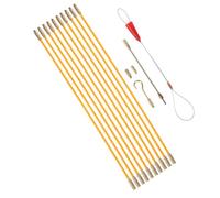 Vaguelly Kit d'extracteur Canne à Tirer Câbles Fibre Verre Outil de pêche murale pour Electricians Câblage Électrique Commercial et Résidentiel 10 pièces