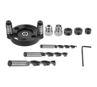 Vaguelly Kit guide de perçage pour gabarit de cheville en alliage d'aluminium, 1 set, foret auto-centreur pour travail du bois et perçage de précision