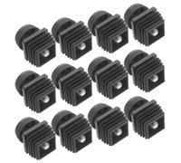 Vaguelly Lot de 12 Pieds Réglables M8 en Tube Métallique Carré 30X30Mm, Patins de Nivellement avec Embouts Anti-Rayures pour Meubles de Chambre et Salon, Adaptés aux Sols en Bois