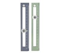 Vaguelly Lot de 2pcs Regle Geometrique en Plastique Compas et Règle à Dessin pour Enseignants et Ingénieurs, Outil de Mesure Portable pour Cartographie et Topographie
