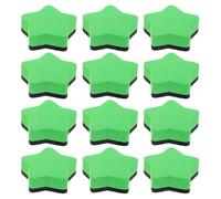 Vaguelly Mini Gommes Effaçables à Sec en Eva Design Magnétique Lot de 12 Forme Étoile à Cinq Branches et Prise Confortable pour Tableau Blanc la Maison Bureau