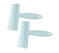 Vaguelly Peigne à Balai Bleu en Pp pour Enlever les Poils Dents Anti-peluches, Lot de 2, Outil de Nettoyage des Cheveux Pratique pour Maison