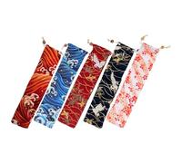 Vaguelly Pochettes de Rangement pour Baguettes 5pcs en Tissu Portable Simple et Élégant pour Cuillères et Baguettes Usage Multi-Scène pour Picnic et Party
