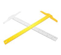 Vaguelly Règle en T 30 CM Double Échelle Transparente Motifs en Plastique Rigide, Lot de 2 pour Professionnels du Dessin, Architecture et Étudiants en Ingénierie