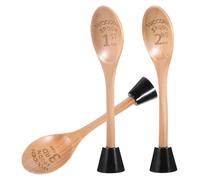 Vaguelly Trophée Cuillère Cuisine en Bois Gravé, Lot de 3 Set de Set