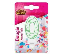 VAHINÉ BOUGIE CHIFFRE 0 - 12G, VAHINE, LOT DE 5