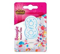 VAHINE - Bougie Chiffre 8 pour Gâteaux d'Anniversaire - Accessoire de Décoration à croquer ! - Le Lot De 4