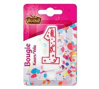 VAHINÉ - Bougie Chiffre N°1 L'Unité - Lot De 4 - Livraison Gratuite