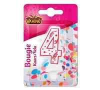 VAHINÉ BOUGIE CHIFFRE QUATRE BLISTER , VAHINE, LOT DE 4