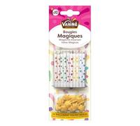 VAHINE Bougies Magiques d'Anniversaire - 10 unités - Se rallument toutes seules - Pour gâteaux et desserts - Sachet pratique - Lot de 4