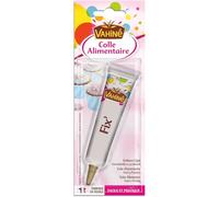 VAHINE Colle Alimentaire pour Pâtisserie, Tube Pratique 23 g, Fabriqué en France, Gel Alimentaire pour Décoration et Assemblage de Gâteaux - Lot de 3