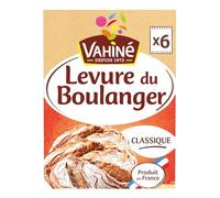 VAHINE - Levure Boulangère | Pour des pains savoureux et moelleux | Idéale pour vos pâtisseries maison | les 6 sachets de 8 g | LOT DE 4