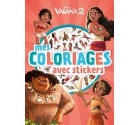 VAIANA 2 - Mes Coloriages avec stickers - DISNEY PRINCESSES - Collectif - Hachette Disney - broché - Document jeunesse