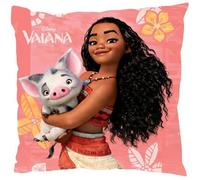 VAIANA Coussin imprimé - 35 x 35 cm - Orange corail