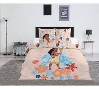 Vaiana Housse de Couette 200x200 + 2 Taies 65x65 Polycoton Disney Cadeau