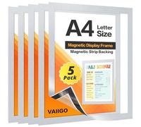 VAIIGO Lot de 5 cadres d'affichage magnétiques auto-adhésifs pour licences, photos, documents, argent