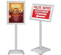 VAIIGO Support de panneau robuste A3, support de panneau sur pied, support d'affichage avec base en fonte, robuste, hauteur réglable, pour menu, affiche, publicité, signalisation