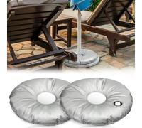 Vaileal Lot de 2 sacs de lestage pour pied de parasol, lestés à remplir avec 12 litres d'eau, poids pour mâts de drapeaux