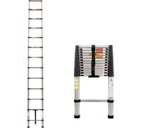 Vailen Luxe Échelle télescopique - 380 cm - Échelle pliante en inox - Échelle portable Loft extensible - Max. Charge max. 150 kg - EN131