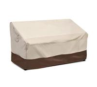VAILGE Housse de canapé profonde et résistante 100 % étanche pour canapé d'extérieur avec grille d'aération, taille L (profonde), beige et marron