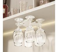 Vaisoeny Porte-Verres à Vin, Support Rotatif à 360° Sous Meuble | Support Rotatif à 360°, Verres Plus Faciles à Suspendre et Retirer, Chaque Support Peut Accueillir Jusqu’à 6 Verres (Blanc)
