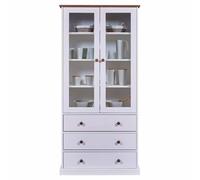 Vaisselier 2 Portes & 3 Tiroirs "Takao" 190cm Blanc