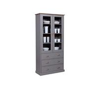 Vaisselier 2 Portes & 3 Tiroirs "Zernan" 190cm Gris