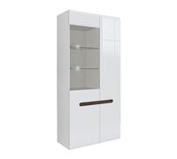 Vaisselier 2 portes Petits-meubles - Darrel - 90 x 41 x 193cm - Blanc
