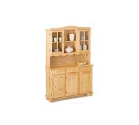 Vaisselier 3 Portes en Bois Massif "Alienor" 198cm Naturel