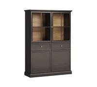 Vaisselier 4 portes 2 tiroirs Petits-meubles - Toja - 114 4 x 39 5 x 161 4cm - Bois anthracite