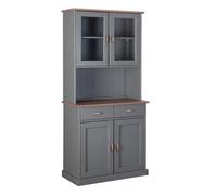 Vaisselier 4 Portes & 2 Tiroirs ""Zernan"" 191cm Gris