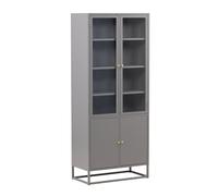 Vaisselier 4 Portes "Bakal" 190cm Gris