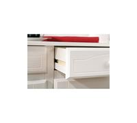 Inter Link Vaisselier Bahut Buffet haut rustique Pin massif vernis blanc