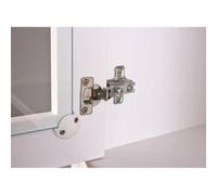 Inter Link – Armoire-vitrine Westerland 6.2 – Pin massif, 5 portes, 3 tiroirs – Blanc/Sepia