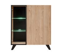 Vaisselier Led Design Liam 90cm Naturel & Noir