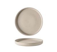 Vaisselle en céramique de style nordique | restaurant, hôtel, cuisine occidentale, hôtellerie, facile à nettoyer - Disque à bords de 25,4 cm