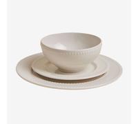 Vaisselle en new bone China de 12 pièces Borela Blanc