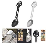 Vaisselle En Plein Air Vaisselle Ustensiles Ustensiles Multi-Usages Fourchette Camping Cuillère Bouteille Bière Ouvre-Boîte Pour Barbecue Pique-Nique Pêche