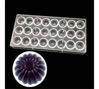 Vak 24 Trous Saint Valentin Polycarbonate Chocolat Moules, Mariage Décoration Gâteau Moules, Gelée Pudding Bonbon Moules Pâtisserie Cuisine Plateau Plats à Four Poêle Cuisson Tools-14.5 X 28 x 2.5cm