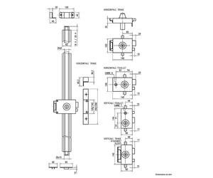 Vak serrure multipoints 3 points - Blanc