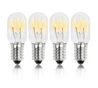 Vakler 4x Ampoule Frigo 15W E14 Blanc Chaud, 15W Ampoule Refrigerateur | 80 Lumens & 2700K T20 Lampes de Frigo Dimmable pour Frigo/Refrigerateur Machine à Coudre Hotte Lampe de Sel Congélateur