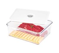 VAKUEN Grands récipients hermétiques de qualité supérieure, 4,01 l, 1 pièce, couvercle intelligent à fermeture en un clic, sans charnières, double doublure en silicone brevetée, 100 % étanche, sans