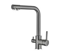 VALAZ Robinet Cuisine Osmose 3 voies | Robinet Osmoseur Haute Pression, Mitigeur Cuisine, Rotatif à 360°, Pas de Fuites, Installation Facile | Laiton, Acier Inoxydable, Métal, Série Nil