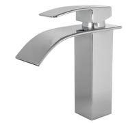 VALAZ Robinet Salle Bain | Mitigeur Lavabo, Mélangeur Eau Froide et Chaude, Pas de Fuites, Installation Facile et Rapide | Laiton, Inoxydable, Élégant, Cascade, Chromé, Série Aljibe