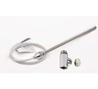 Valdern Kit de porte-serviettes électrique double combustible (150 W/250 W/300 W/400 W/600 W) pour porte-serviettes de salle de bain et radiateurs/capuchon chromé avec pièce en T et bouchon