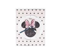 VALENTI & CO. - Disney Mickey et Minnie - Horloge de Table ou à Suspendre en Bois avec détails en Argent - Idée Cadeau pour bébé ou Cadeau baptême - Horloge Murale pour Chambre d'enfant